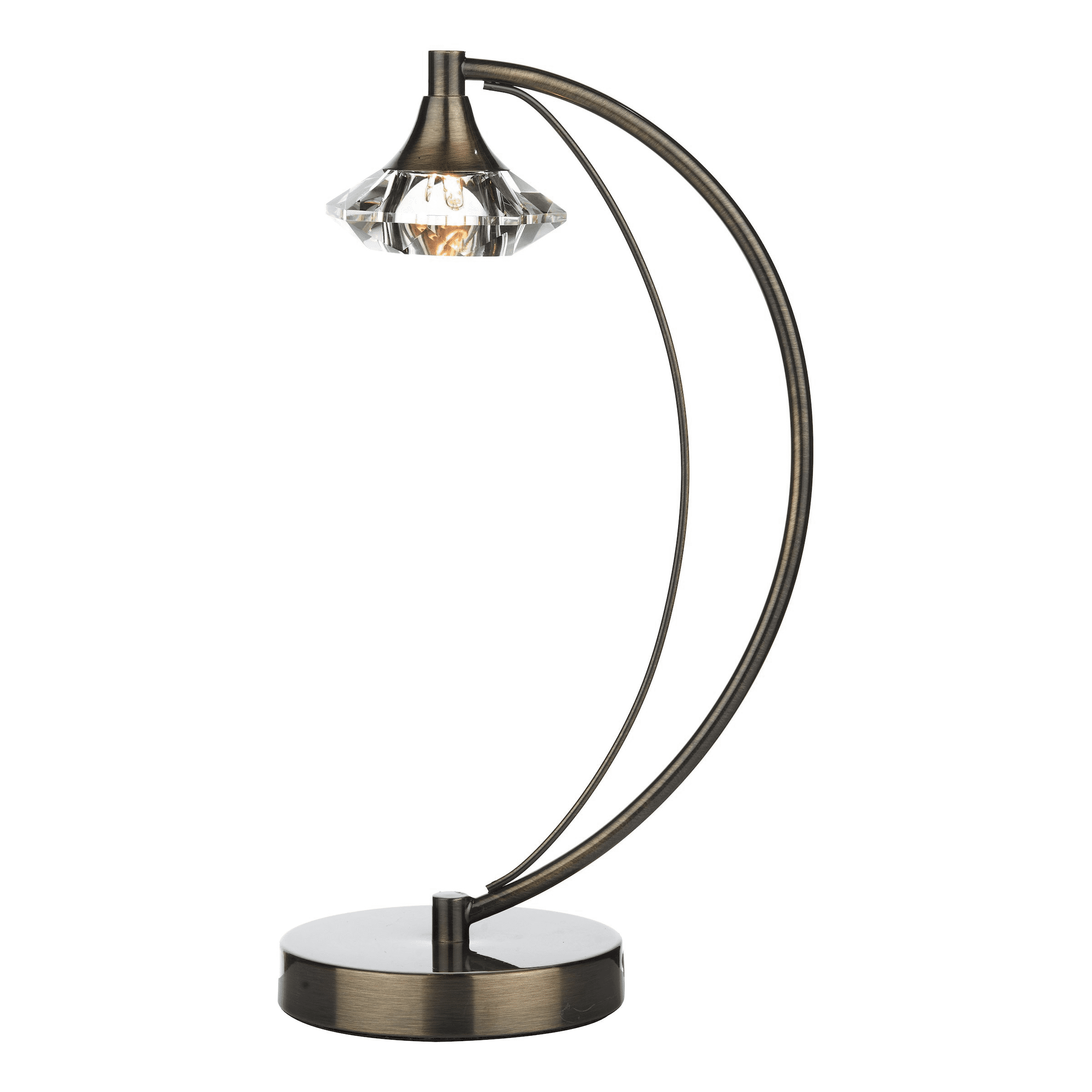 Dar Luther LUT4175 1 Light Table Lamp - Antique Brass