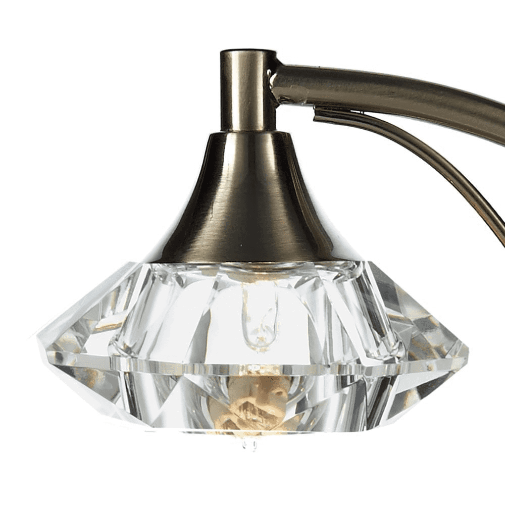 Dar Luther 4146 1 Light Table Lamp - Satin Chrome