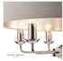 Laura Ashley Sorrento Polished Nickel 6 Light LA3668938-Q   Armed Fitting Ceiling Light with Silver Shade