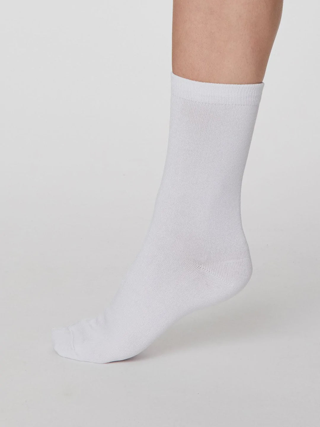 Thought Solid Jackie Bamboo Organic Cotton Sock White 4-7