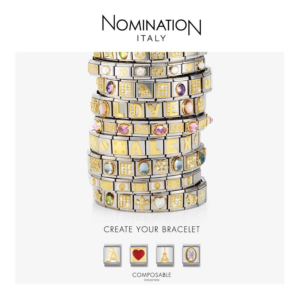 Nomination Classic Rose Gold Zirconia Rainbow Charm
