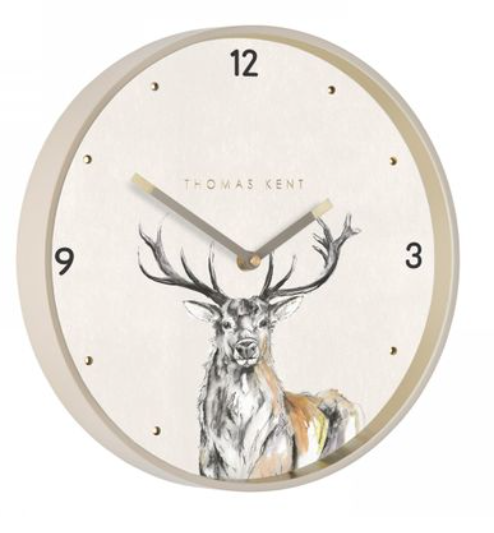 Thomas Kent 12'' Wild Stag Wall Clock