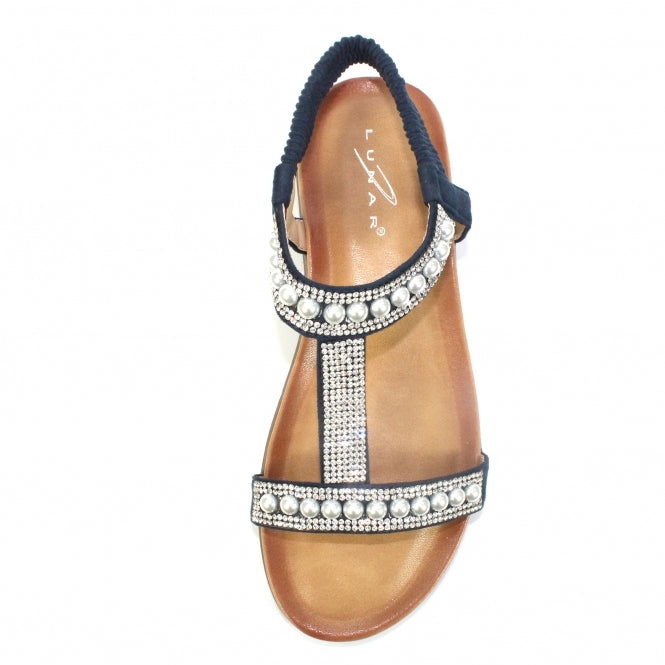 Lunar Tancy Blue Pearl Detail Sandal
