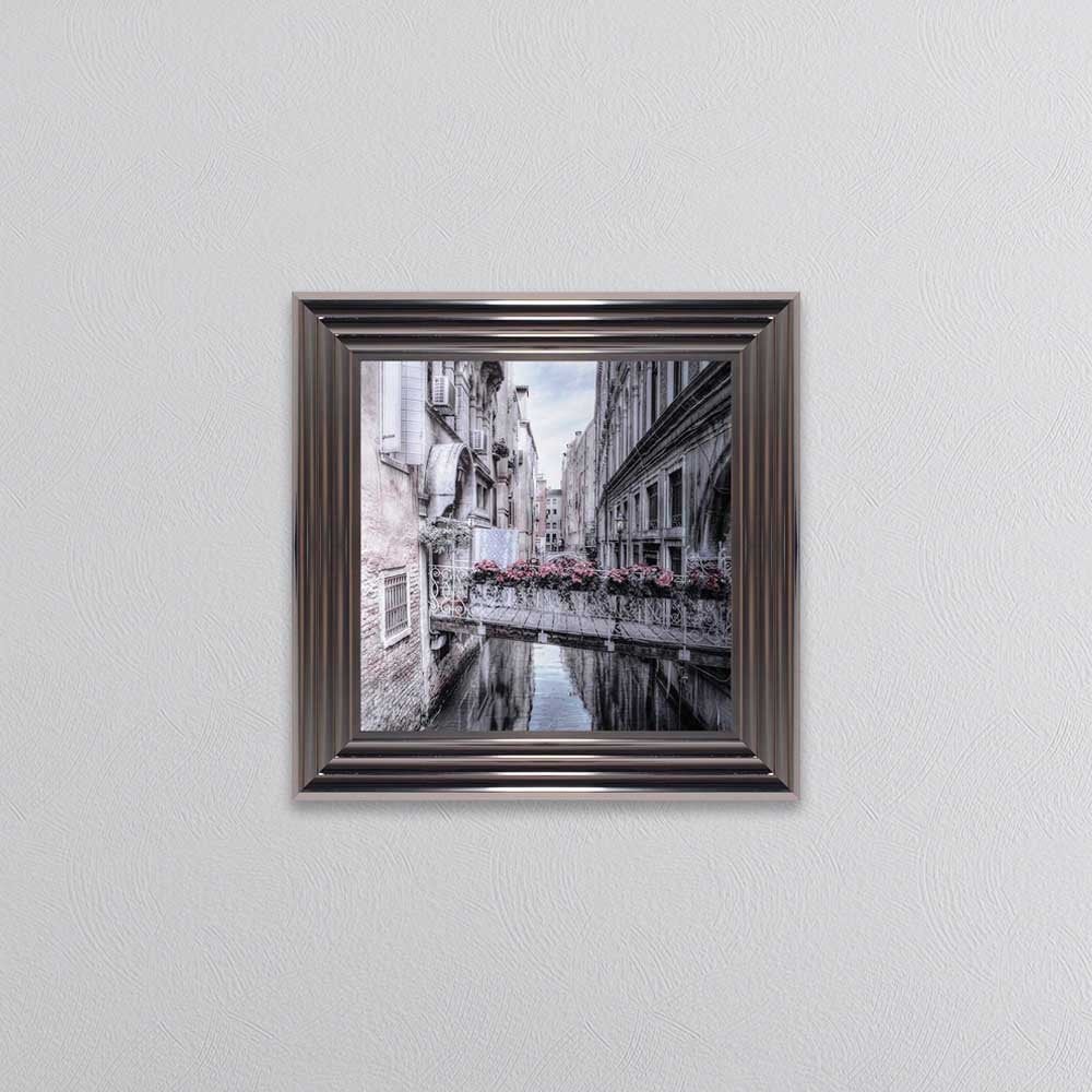 Venice 1 Small Picture with Silver Metallic Frame