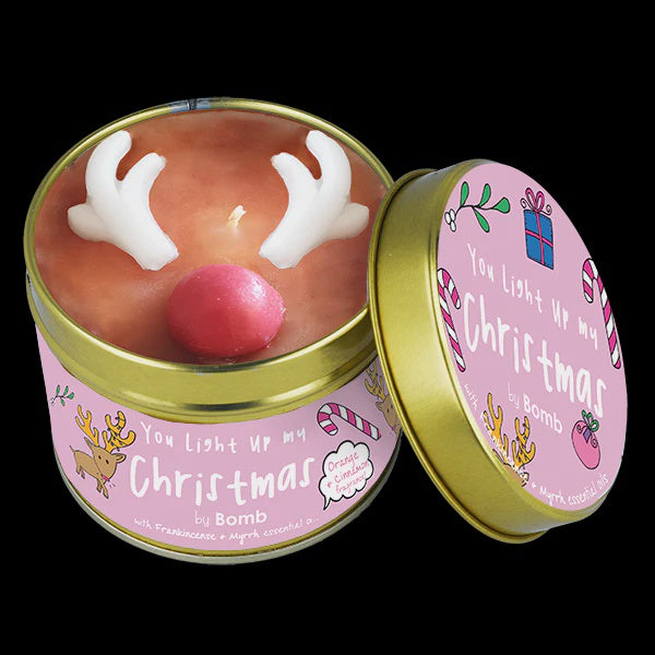 You Light Up My Christmas Scent Stories Candle By Bomb Cosmetics